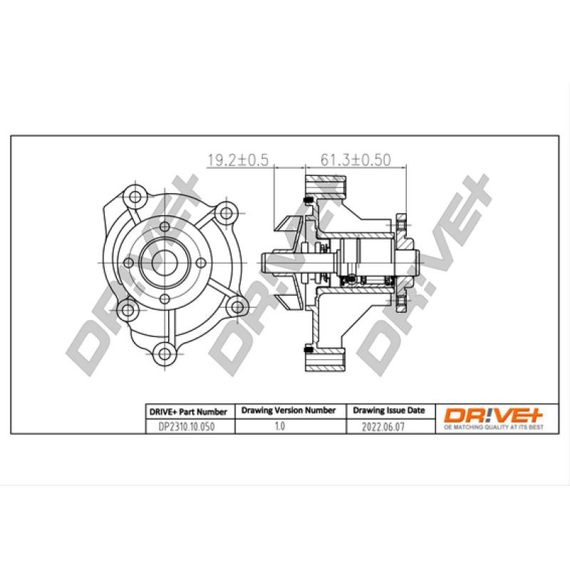 Pompe à eau, refroidissement du moteur Dr!ve+ DP2310.10.050 - Visuel 2