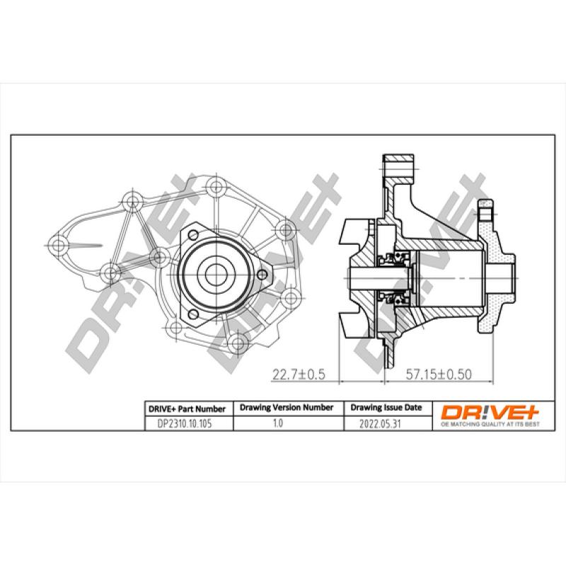 Pompe à eau, refroidissement du moteur Dr!ve+ DP2310.10.105 - Visuel 2
