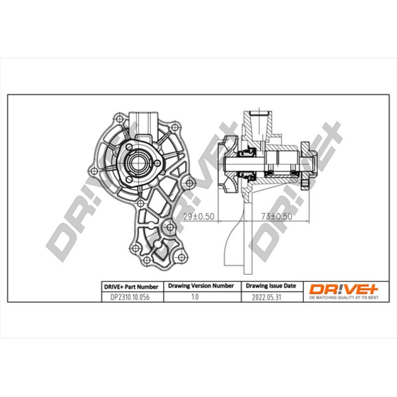 Pompe à eau, refroidissement du moteur Dr!ve+ DP2310.10.056 - Visuel 2
