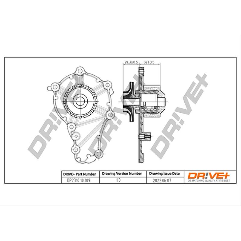Pompe à eau, refroidissement du moteur Dr!ve+ DP2310.10.109 - Visuel 2