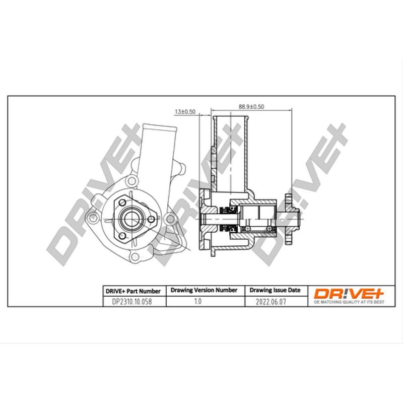 Pompe à eau, refroidissement du moteur Dr!ve+ DP2310.10.058 - Visuel 2