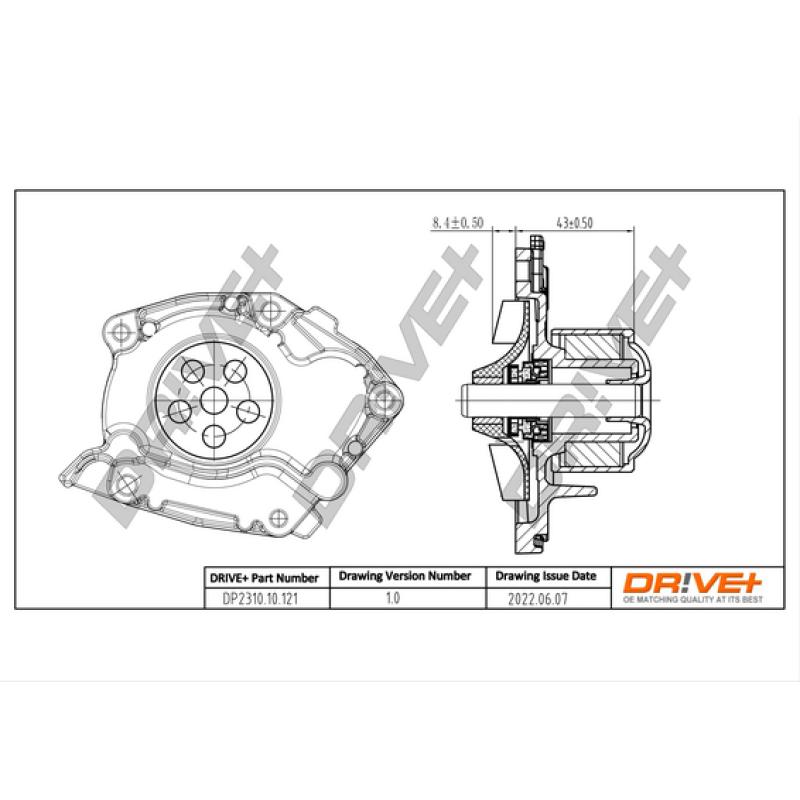 Pompe à eau, refroidissement du moteur Dr!ve+ DP2310.10.121 - Visuel 2