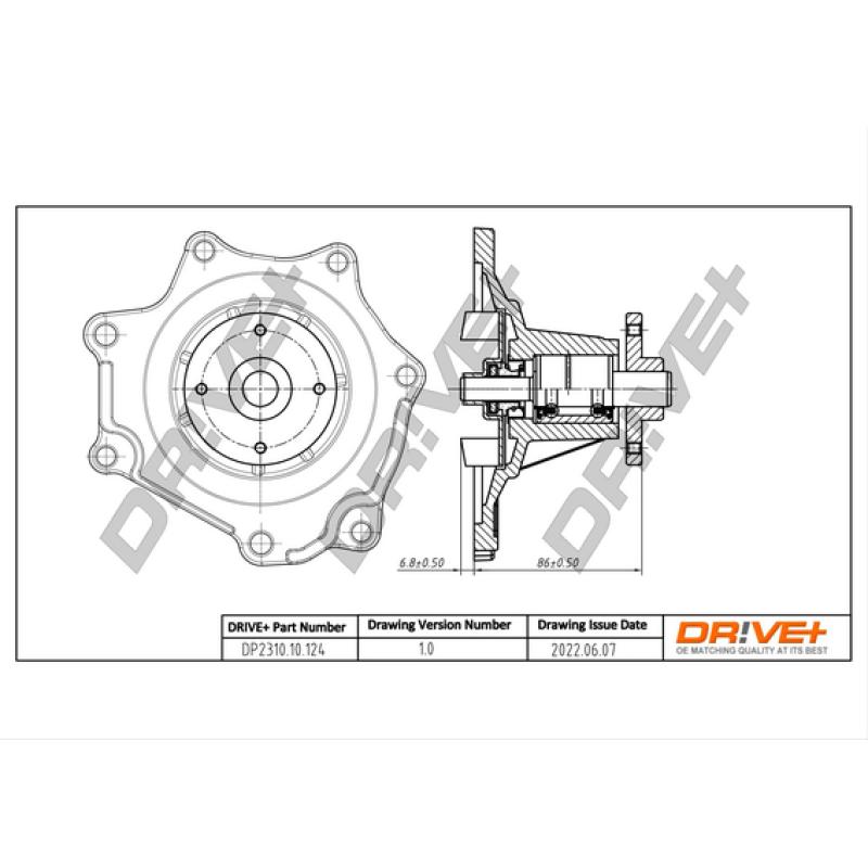 Pompe à eau, refroidissement du moteur Dr!ve+ DP2310.10.124 - Visuel 2