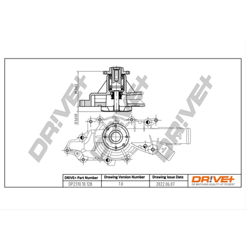 Pompe à eau, refroidissement du moteur Dr!ve+ DP2310.10.128 - Visuel 2