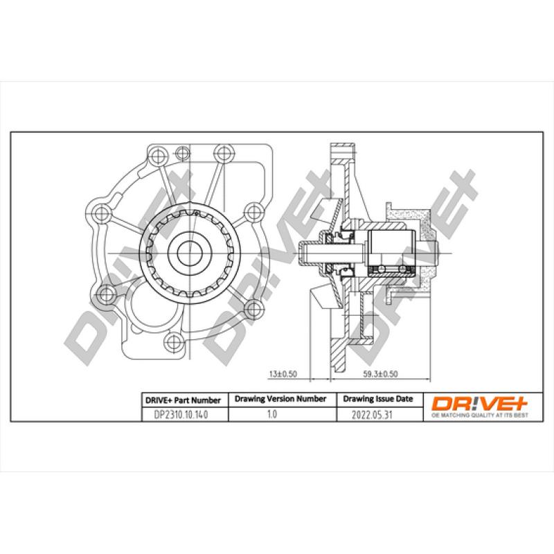 Pompe à eau, refroidissement du moteur Dr!ve+ DP2310.10.140 - Visuel 2
