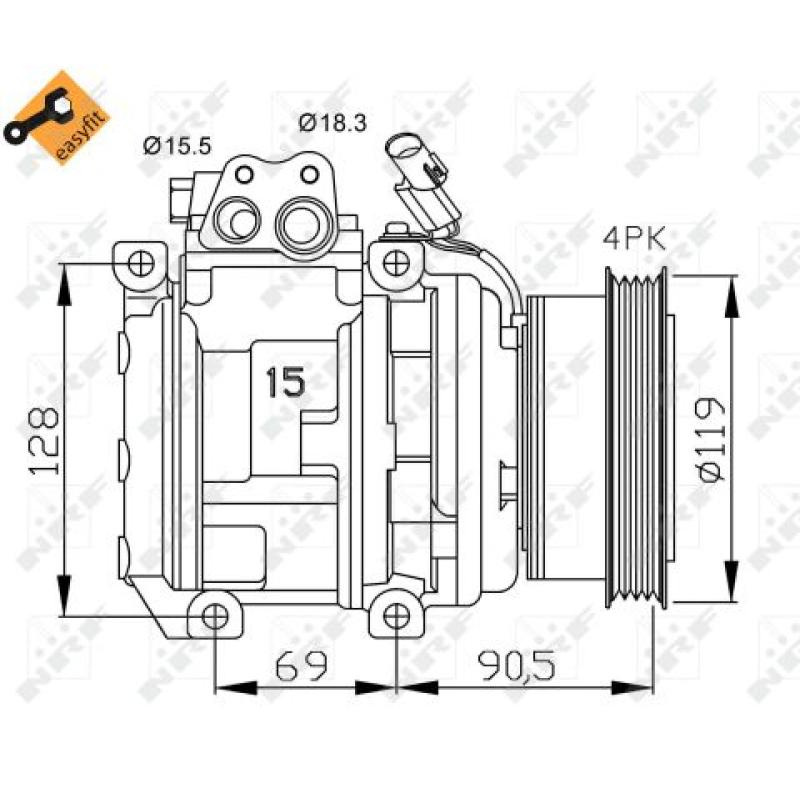 Compresseur, climatisation NRF 32438 - Visuel 1