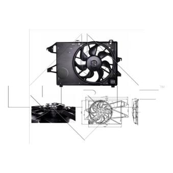 Ventilateur, refroidissement du moteur NRF 47005 pour FORD MONDEO 1.8 16V - 110cv