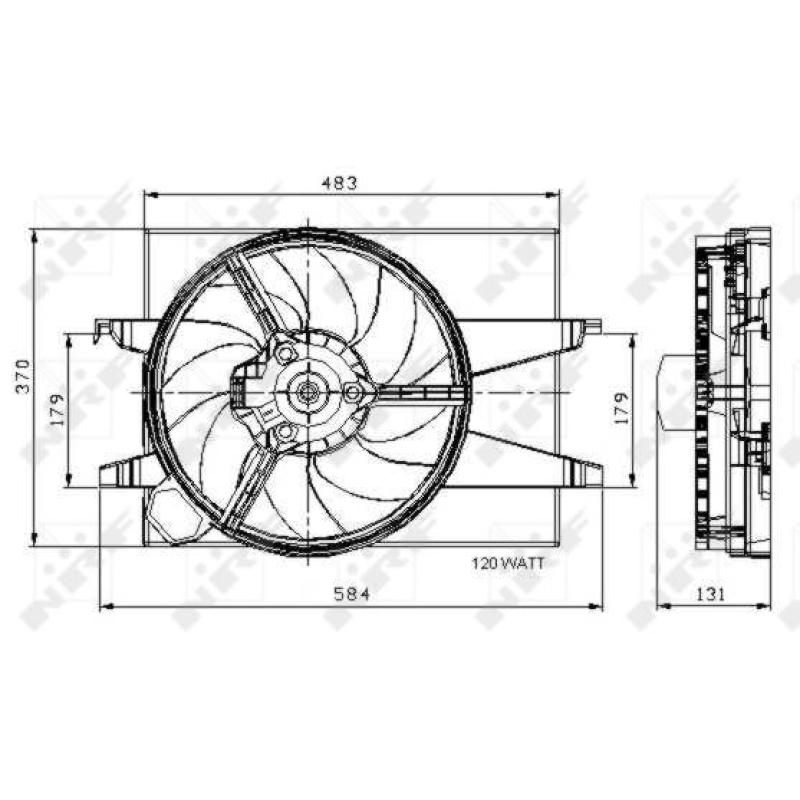 Ventilateur, refroidissement du moteur NRF 47007 - Visuel 1