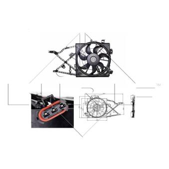 Ventilateur, refroidissement du moteur NRF OEM 52464705 Ventilateur, refroidissement du moteur NRF OEM 52464705