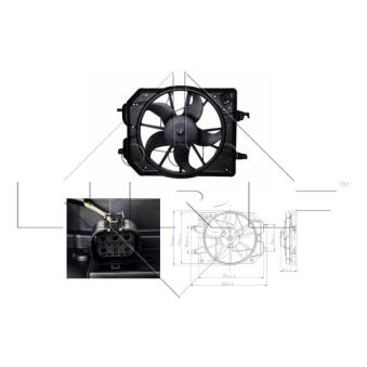 Ventilateur, refroidissement du moteur NRF 47021 pour FORD FOCUS 1.6 - 100cv