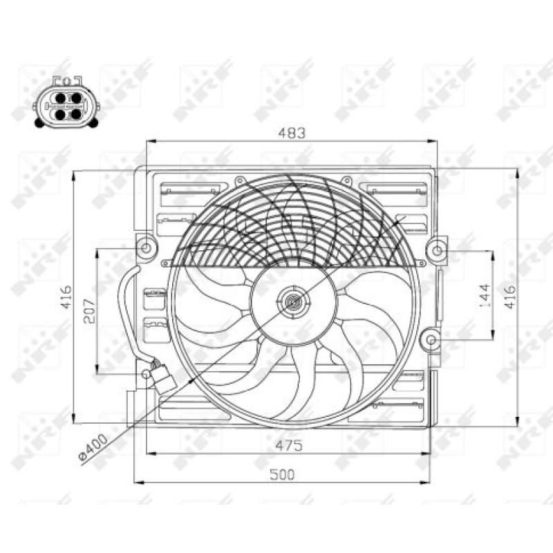 Ventilateur, refroidissement du moteur NRF 47214 - Visuel 1