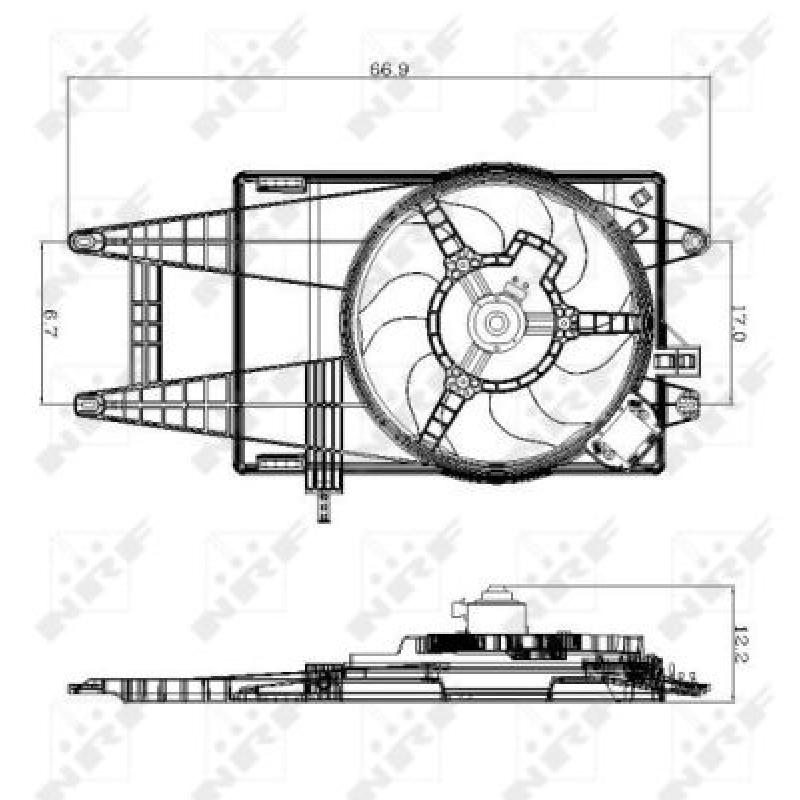 Ventilateur, refroidissement du moteur NRF 47243 - Visuel 1