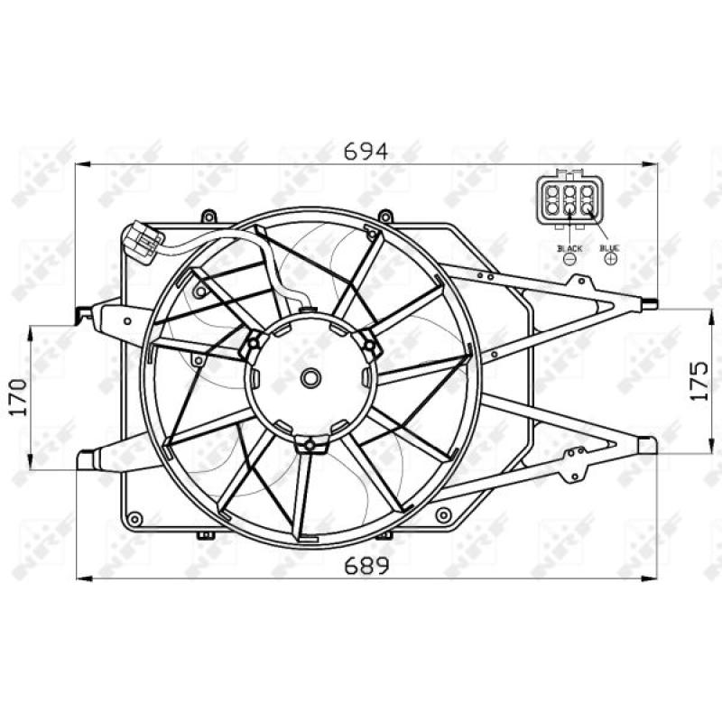 Ventilateur, refroidissement du moteur NRF 47465 - Visuel 2