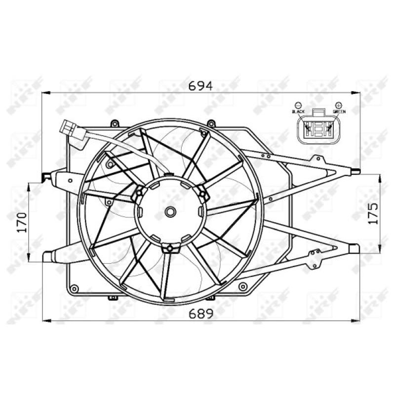 Ventilateur, refroidissement du moteur NRF 47475 - Visuel 2