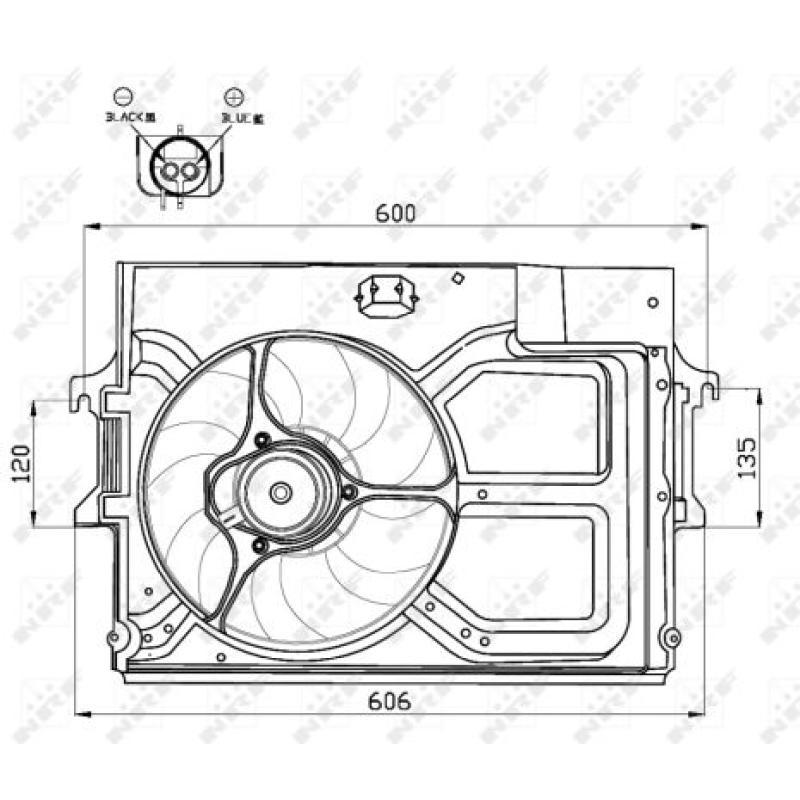 Ventilateur, refroidissement du moteur NRF 47490 - Visuel 2