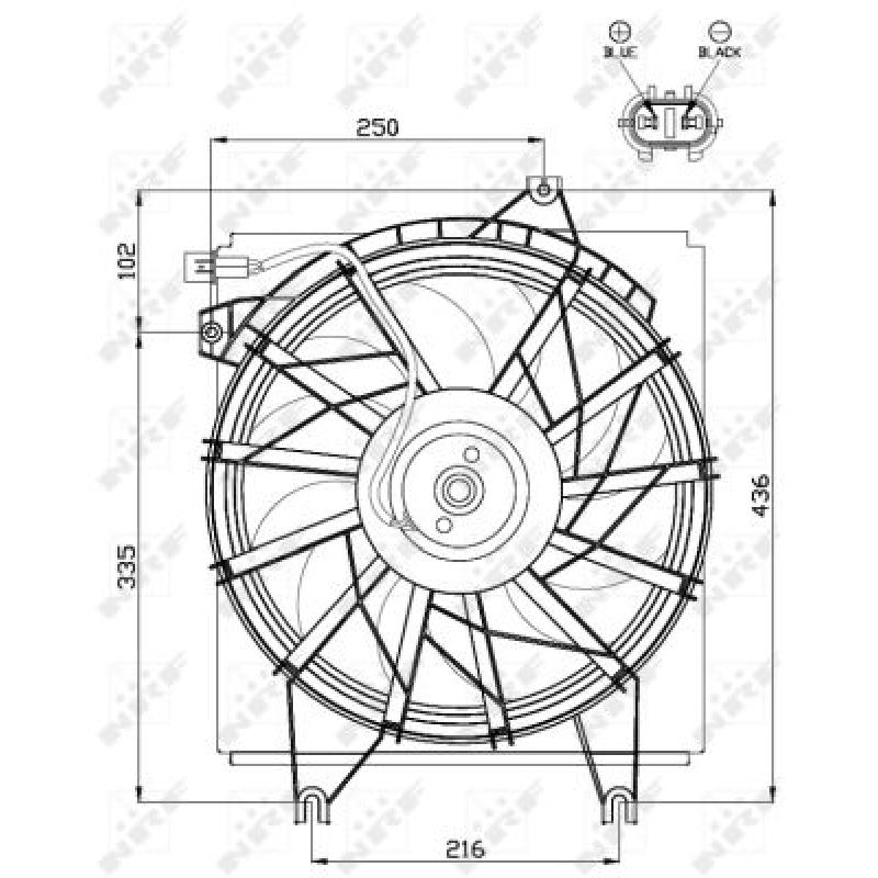 Ventilateur, refroidissement du moteur NRF 47499 - Visuel 2