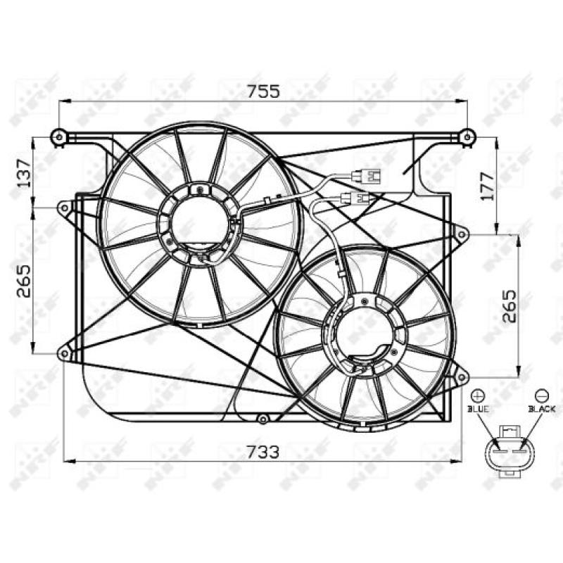 Ventilateur, refroidissement du moteur NRF 47535 - Visuel 2