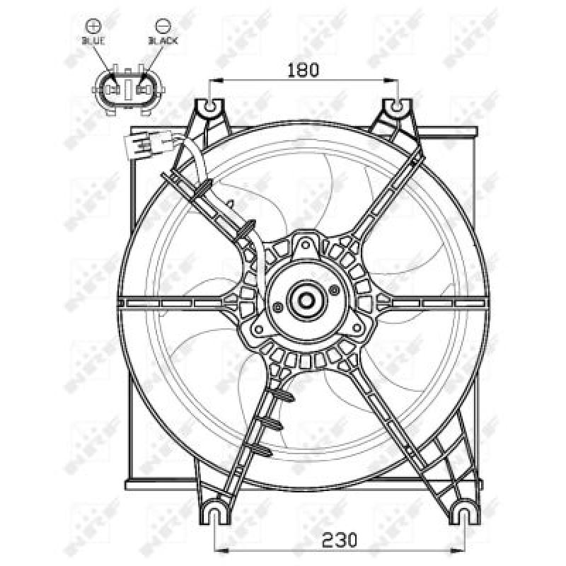 Ventilateur, refroidissement du moteur NRF 47546 - Visuel 2