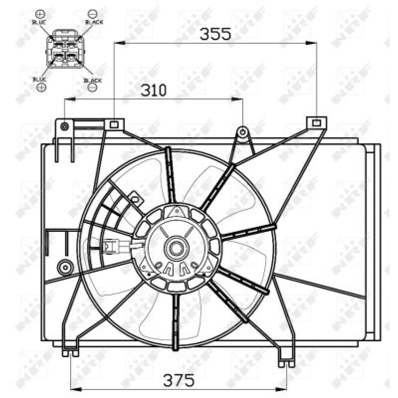 Ventilateur, refroidissement du moteur NRF 47551 - Visuel 2