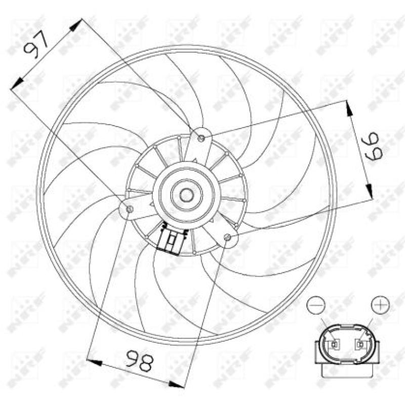 Ventilateur, refroidissement du moteur NRF 47557 - Visuel 2