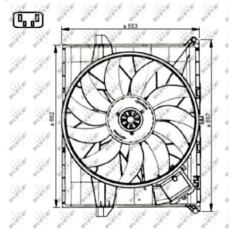 Ventilateur, refroidissement du moteur NRF 47731 - Visuel 2