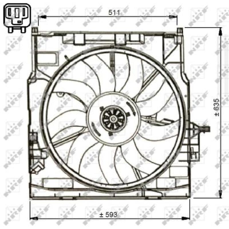Ventilateur, refroidissement du moteur NRF 47734 - Visuel 2