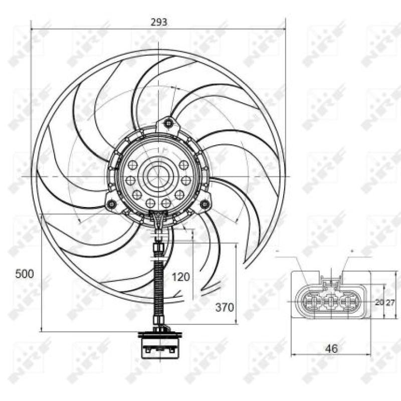 Ventilateur, refroidissement du moteur NRF 47373 - Visuel 1