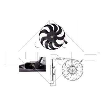 Ventilateur, refroidissement du moteur NRF 47381 pour MERCEDES-BENZ CLASSE S 2.0 FSI - 150cv