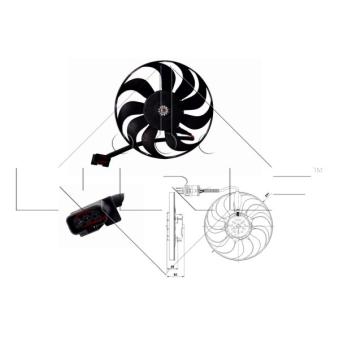 Ventilateur, refroidissement du moteur NRF [47392]