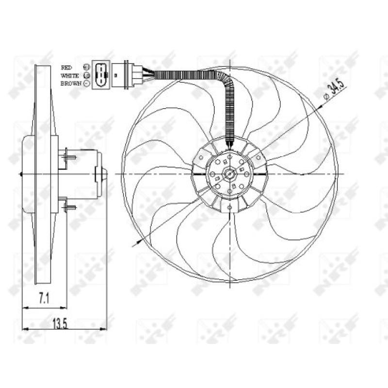 Ventilateur, refroidissement du moteur NRF 47397 - Visuel 1
