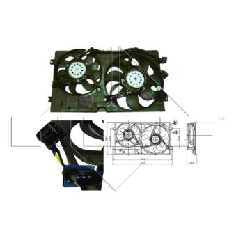 Ventilateur, refroidissement du moteur NRF OEM 6X0959455