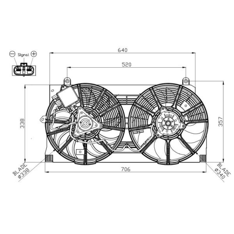 Ventilateur, refroidissement du moteur NRF 47940 - Visuel 1