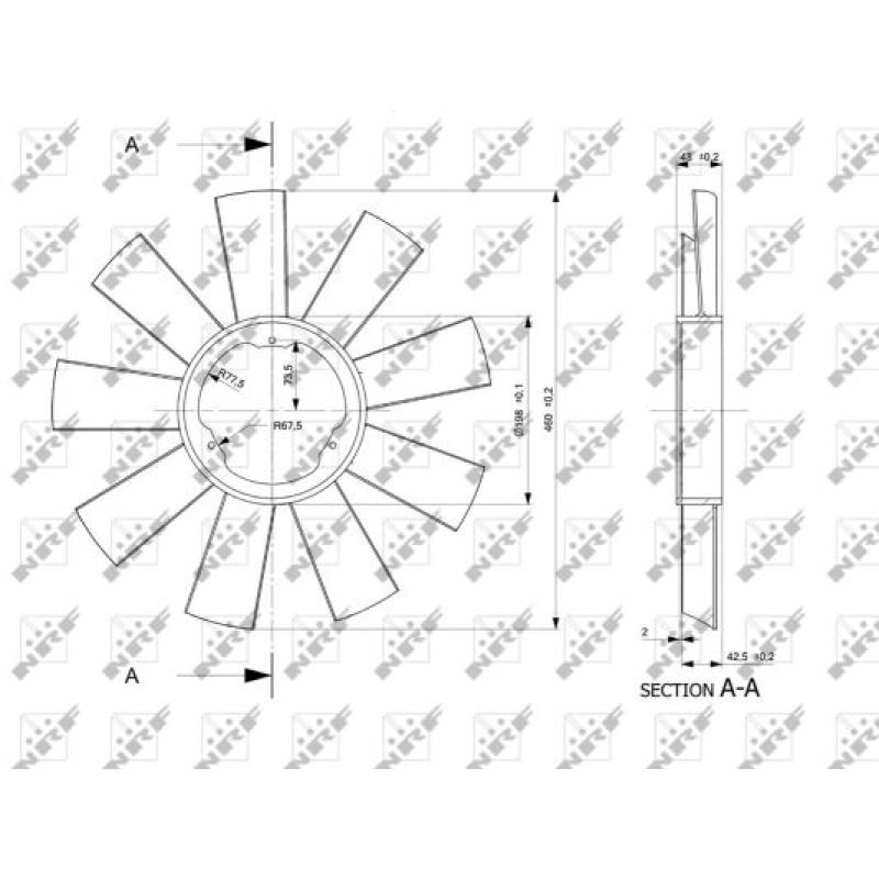 Roue du souffleur, refroidissementdu moteur NRF 49812 - Visuel 1
