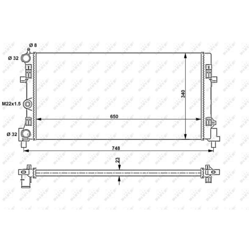 Radiateur, refroidissement du moteur NRF 53024A - Visuel 1