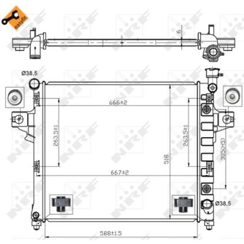 Radiateur, refroidissement du moteur NRF 53031 - Visuel 1