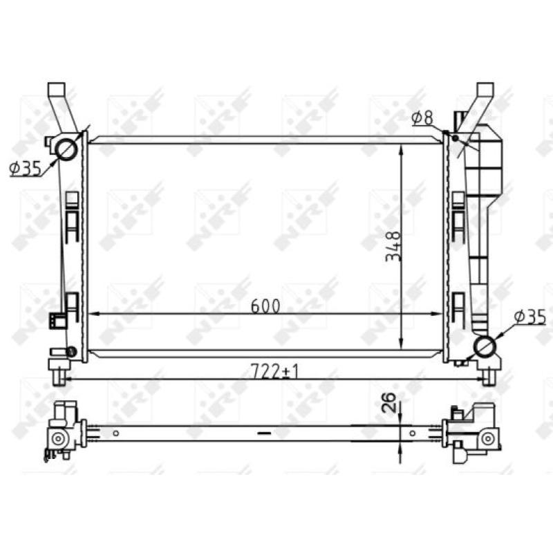 Radiateur, refroidissement du moteur NRF 53106 - Visuel 1