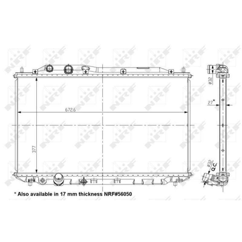 Radiateur, refroidissement du moteur NRF 56049 - Visuel 1