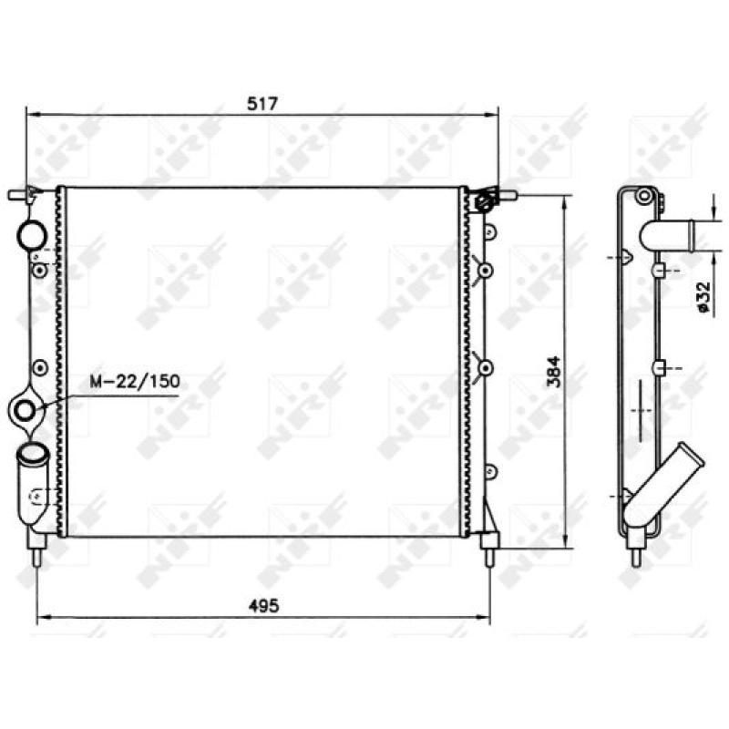 Radiateur, refroidissement du moteur NRF 58786 - Visuel 1