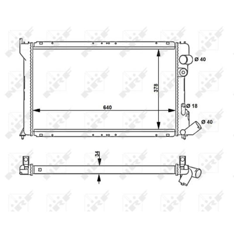 Radiateur, refroidissement du moteur NRF 58813 - Visuel 1