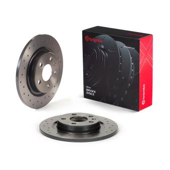 Jeu de 2 disques de frein arrière BREMBO 08.D893.1X