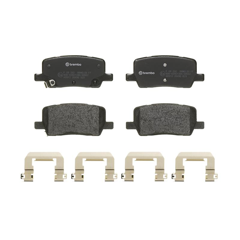 Jeu de 4 plaquettes de frein arrière BREMBO P 09 032 - Visuel 2