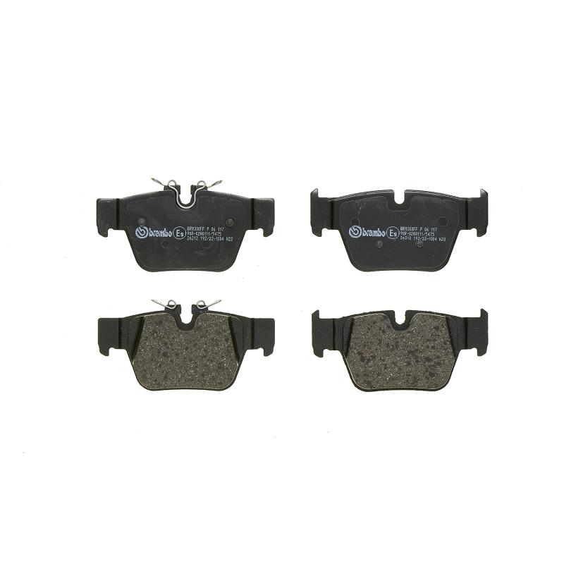 Jeu de 4 plaquettes de frein arrière BREMBO P 06 117 - Visuel 2