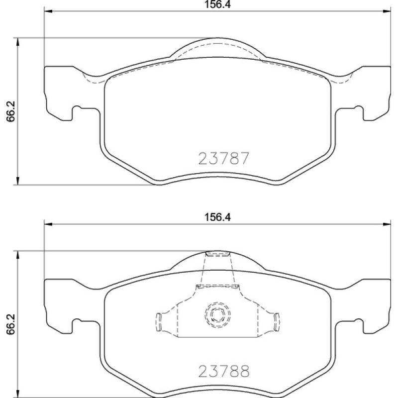 Jeu de 4 plaquettes de frein avant BREMBO P 24 219 - Visuel 1