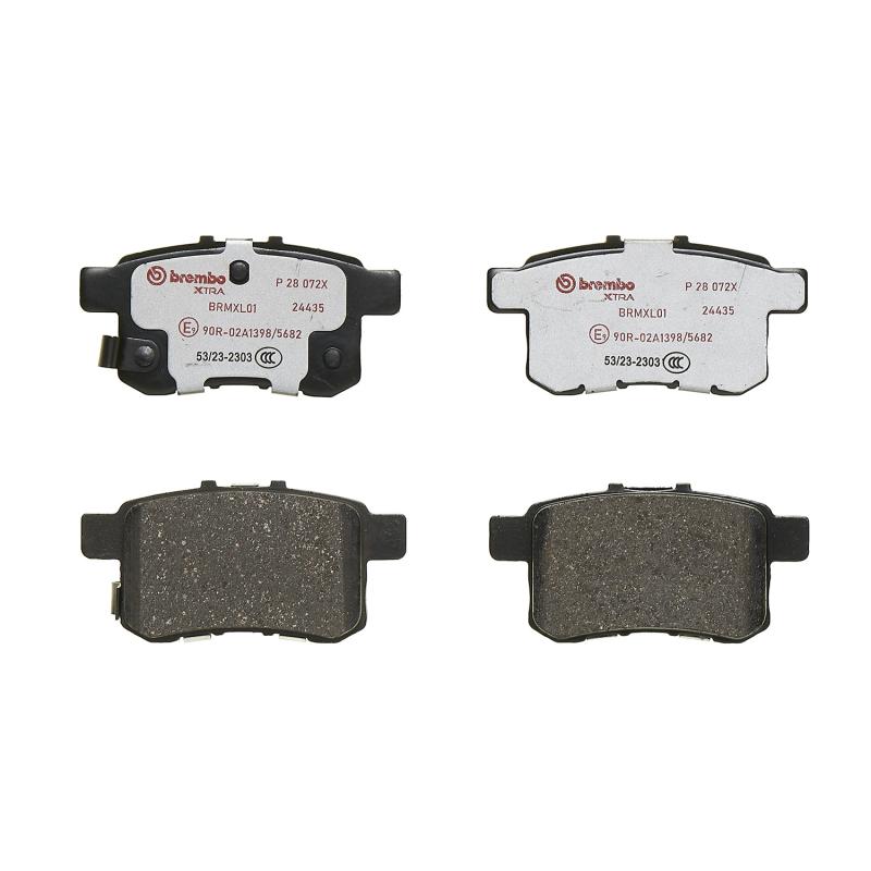 Jeu de 4 plaquettes de frein arrière BREMBO P 28 072X - Visuel 2
