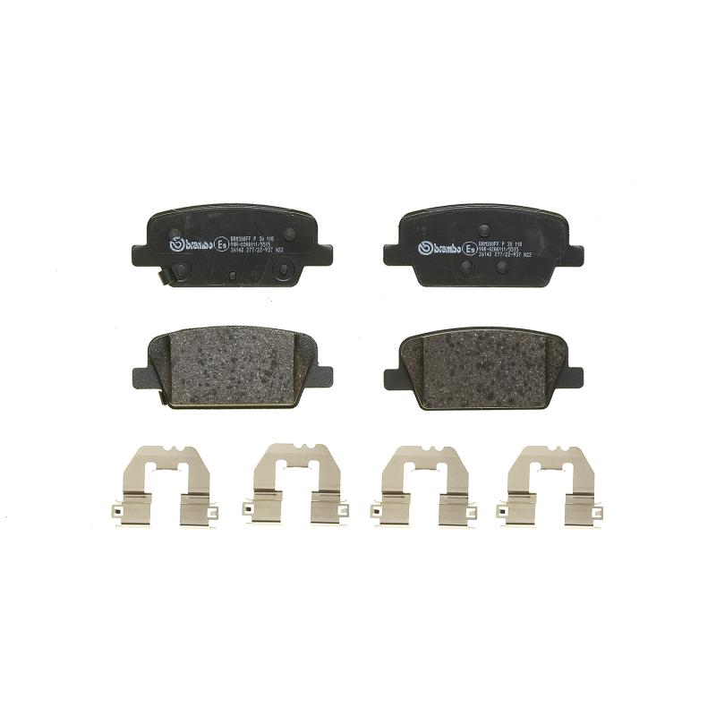 Jeu de 4 plaquettes de frein arrière BREMBO P 30 118 - Visuel 2