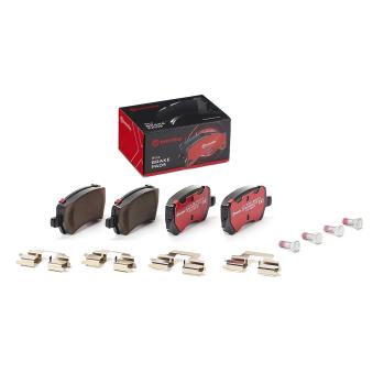 Jeu de 4 plaquettes de frein arrière BREMBO OEM 6G912M008FD Jeu de 4 plaquettes de frein arrière BREMBO OEM 6G912M008FD