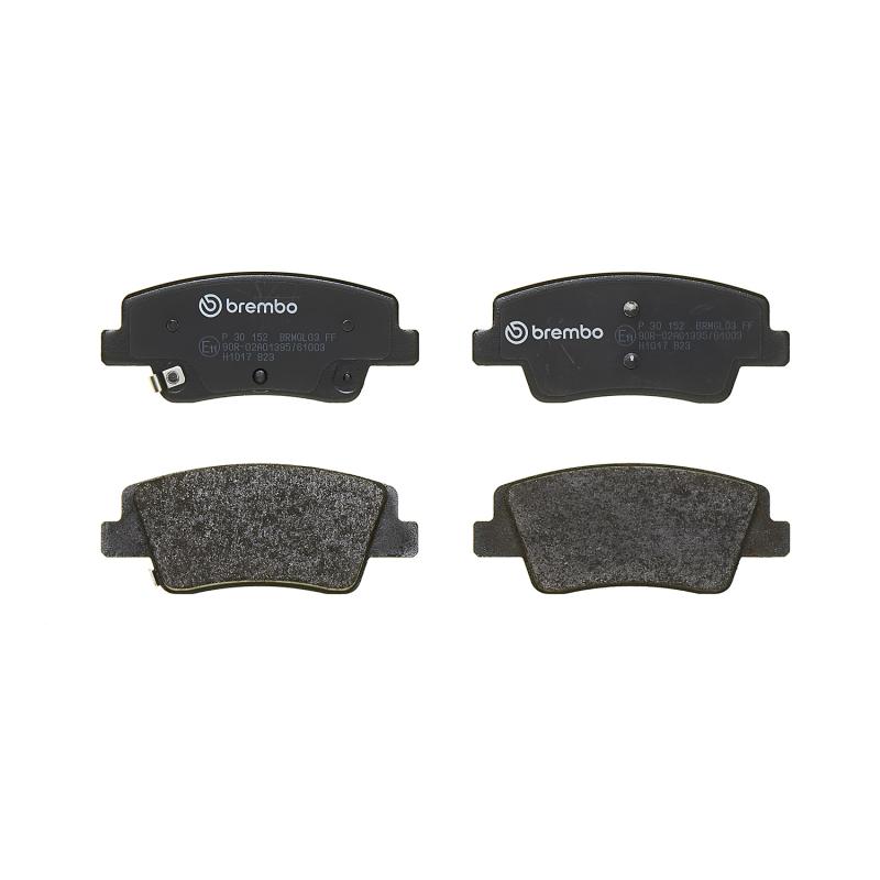 Jeu de 4 plaquettes de frein arrière BREMBO P 30 152 - Visuel 2