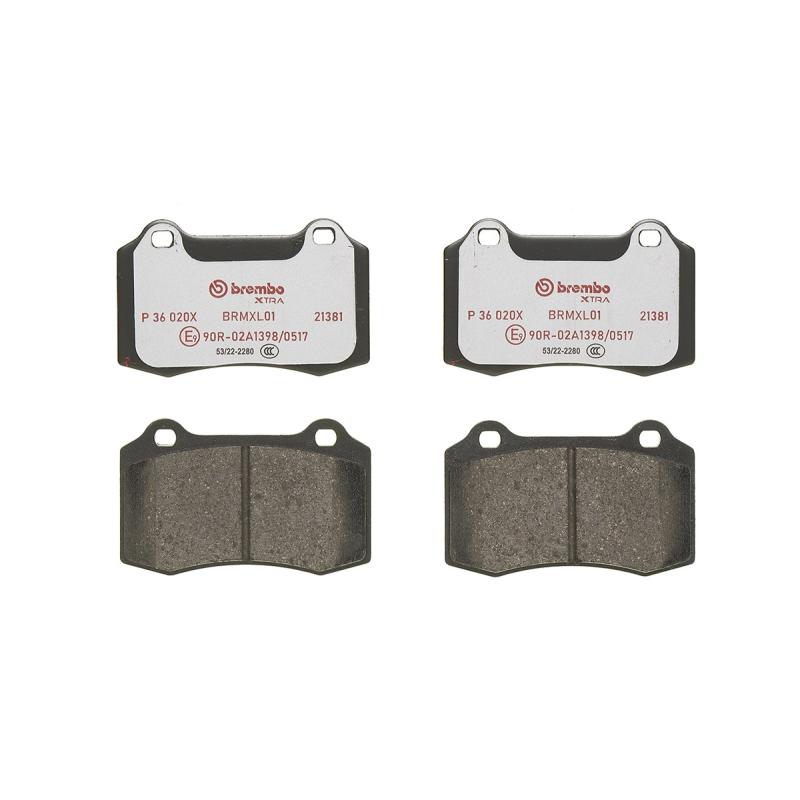 Jeu de 4 plaquettes de frein avant BREMBO P 36 020X - Visuel 2