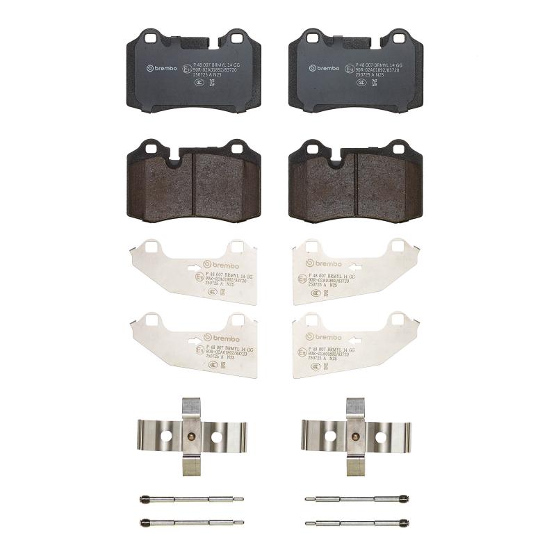 Jeu de 4 plaquettes de frein avant BREMBO P 48 007 - Visuel 2