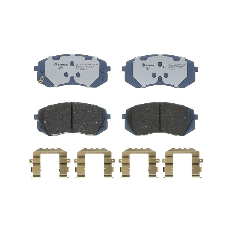 Jeu de 4 plaquettes de frein avant BREMBO P 30 093E - Visuel 2